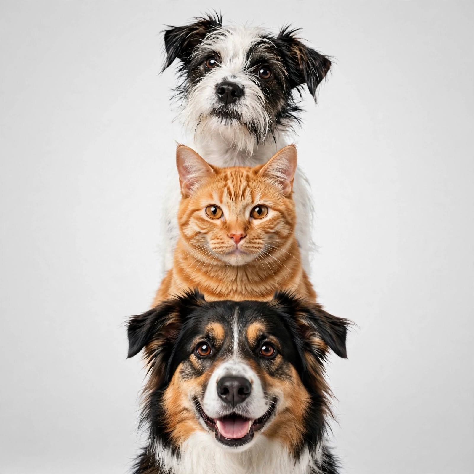 Perro y gato pacientes de la clínica veterinaria